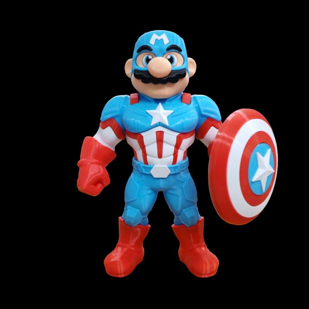 Chibi Capitão Mario — fundo preto
