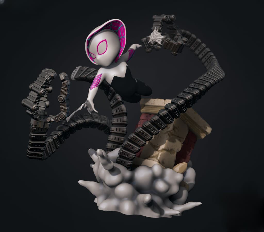 Gwen Aranha Chibi — Diorama