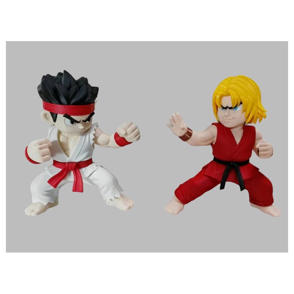 Kit Chibi Ryu e Ken — frente a frente
