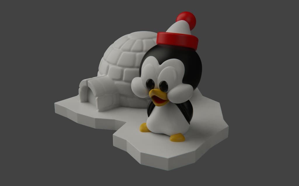 Chibi Picolino — diorama com iglu