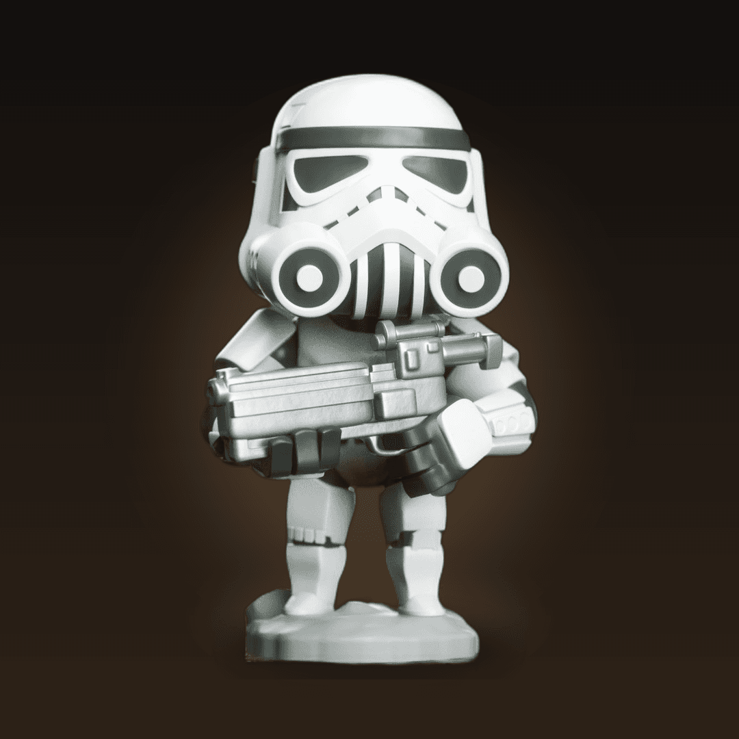 Stormtrooper Chibi — figurine impressa em 3D