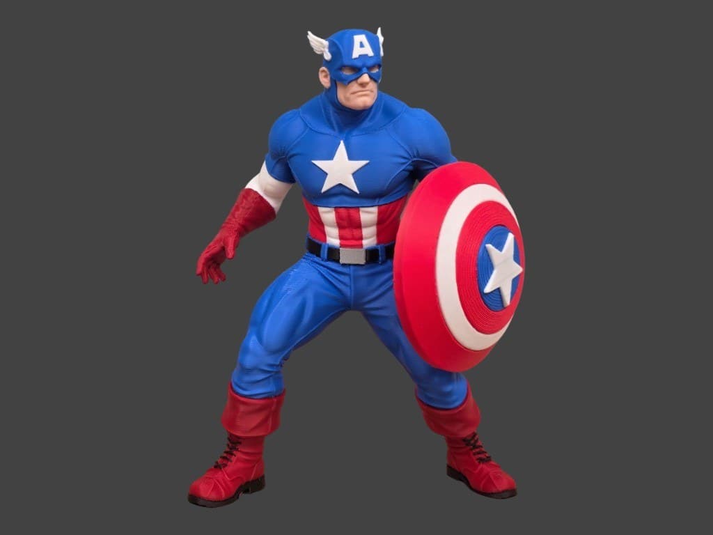 Capitão América — pose com escudo