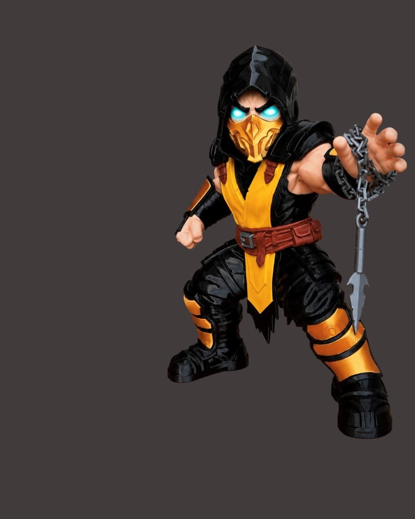 Scorpion Mortal Kombat — cenário de fogo